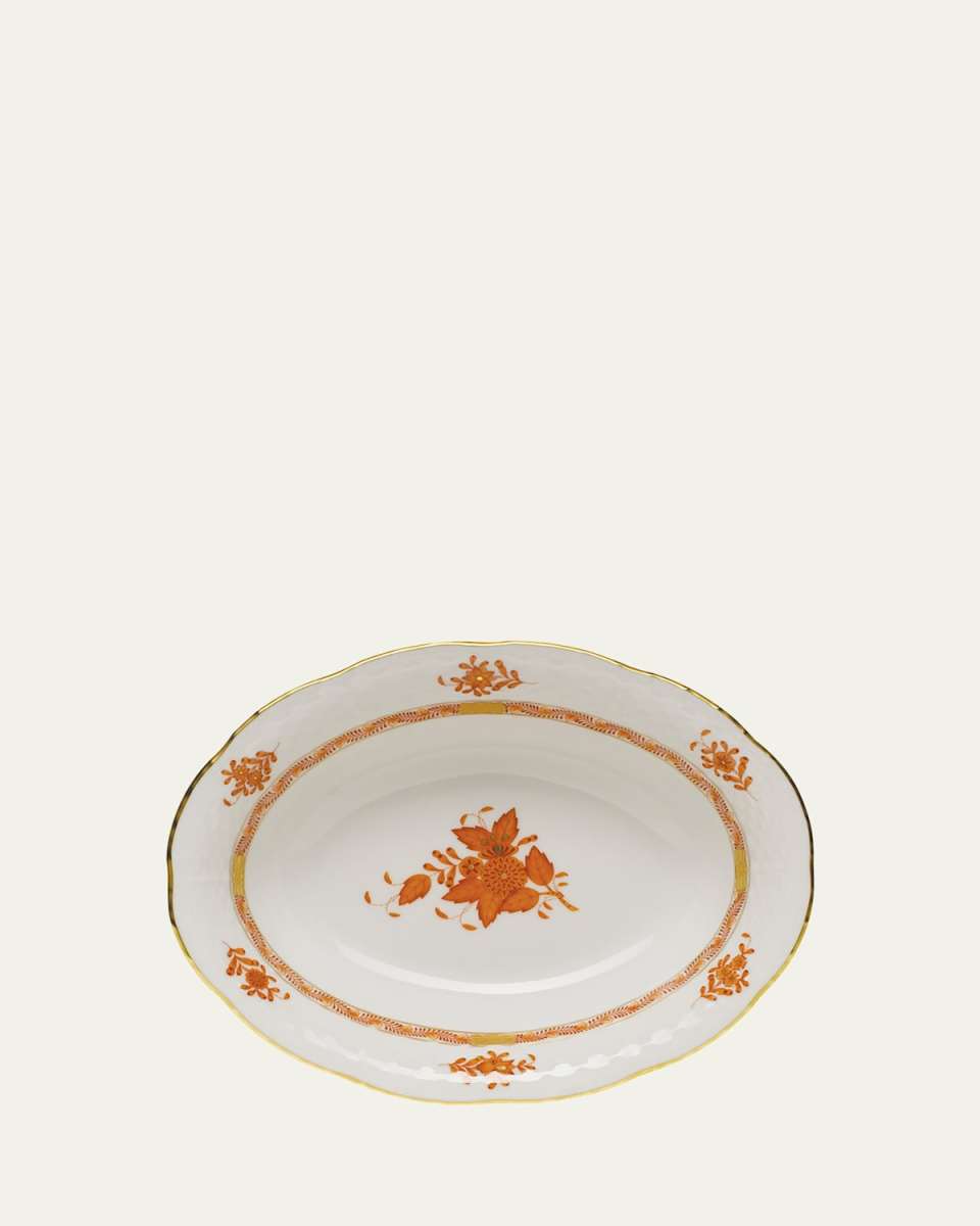 Chinese Bouquet Rust Open Vegetable Dish